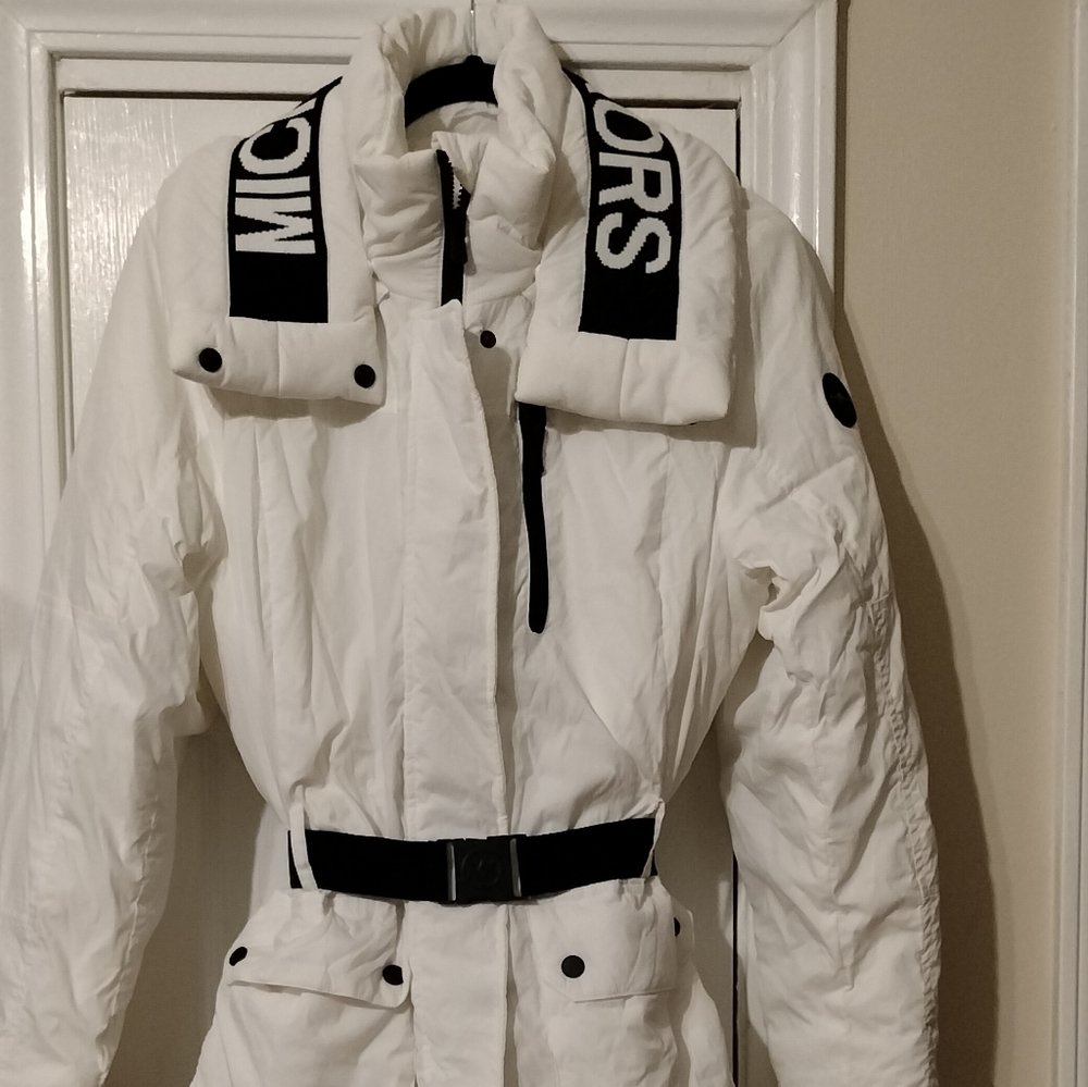 White and Black Michael Kor winter coat
